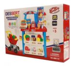 اسباب بازی سوپر مارکت همراه با چرخ خرید ( 68 تکه)